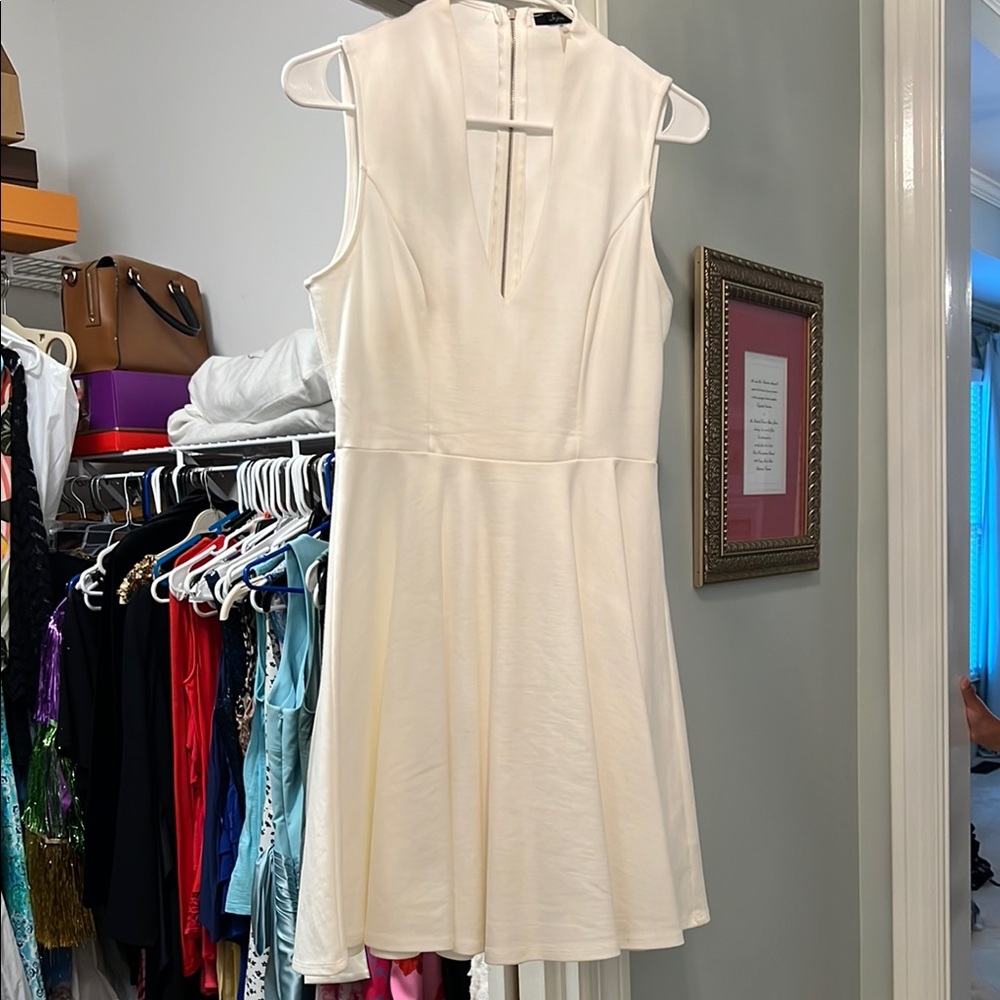 Soprano Cream Sleeveless Mini Dress